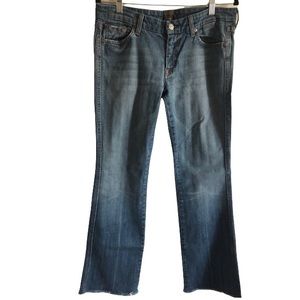 7 for All Mankind Gradient Wash Embellished "A" Pocket Bootcut Jeans (Sz…